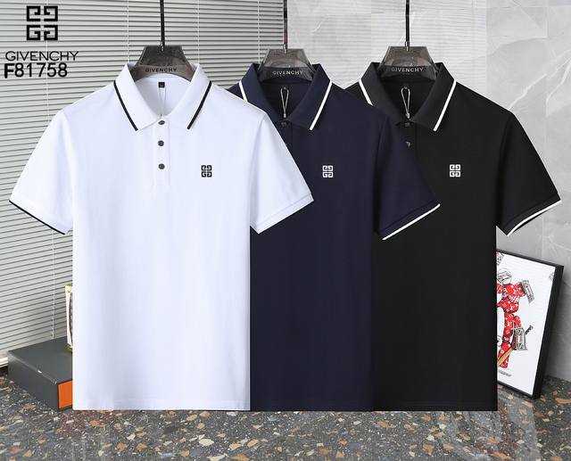 纪梵希 Givenchy 2025Ss夏季新款字母Logo男士翻领Polo衫！经典商务男款，高端男装的天花板级别的商务男款！简约时尚大气不失优雅，单穿内搭体面过