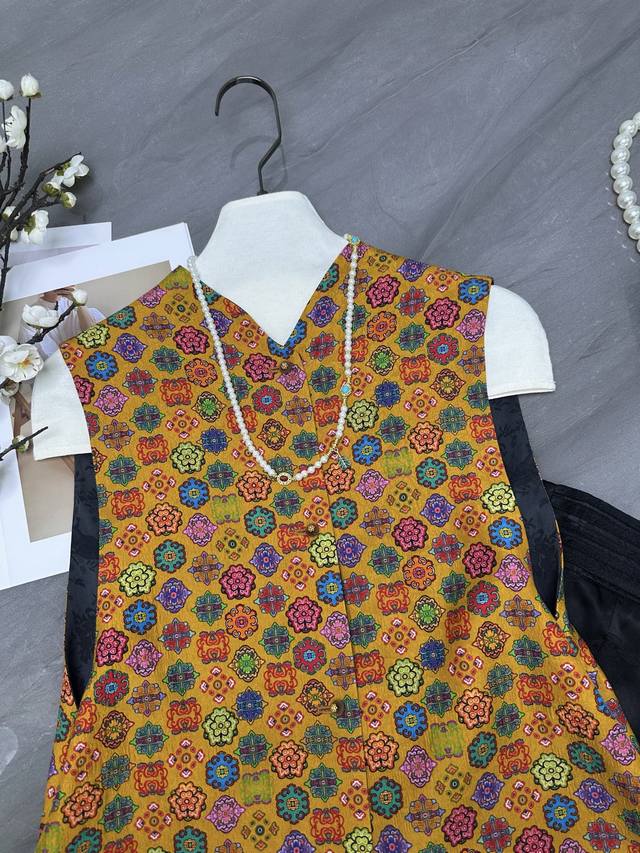人丝香云纱拼进口铜氨丝两穿马甲，S-Xl