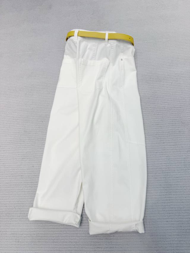 夏日新款上新时尚舒适百搭显瘦白牛仔老爹裤2S-Xxl