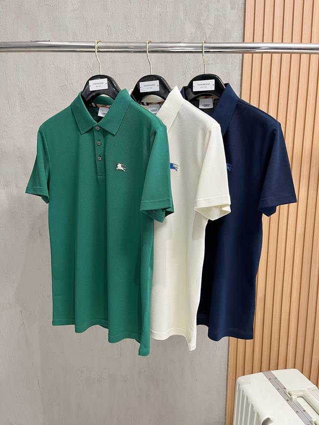 开春新品 巴宝莉 2025Ss夏季新款字母Logo男士翻领Polo衫！经典商务男款，高端男装的天花板级别的商务男款！简约时尚大气不失优雅，单穿内搭体面过人，品质