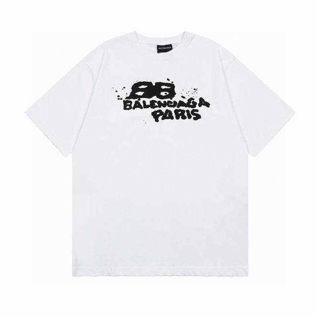 Balenciaga 巴黎世家2025 Ss 手绘涂鸦短袖T恤 本市场No.1的质量 真正天花板品质 全部原版开发注意细节图 避免被盗图商家混发 正确260G定