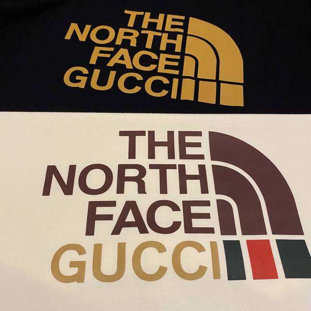 古驰Gucci 新款北面联名字母印花Logo休闲百搭情侣款短袖T恤 穿上就是舒适自在 减龄又显瘦的存在，慵懒而随性，结合干净简单的色系就特别耐看，适合日常穿着～