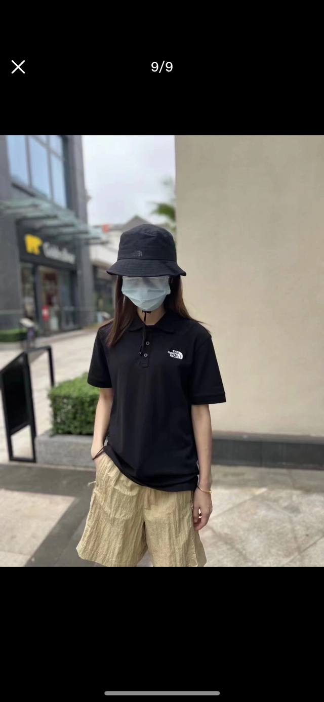 复刻版本 Thenorthface25Ss北面剌绣Tnf夏季翻领polo衫短袖T恤 采用240克全棉珠地棉面料、定制纽扣顶级通货 胸口精美的刺绣Logo设计，纯
