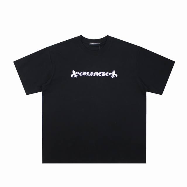 Chrome Hearts 克罗心 24Ss龟裂印花Logo短袖T恤 原版面料开发，官方专柜同款！ 螺纹定织定染无色差！采用通肩拉条工艺，百洗不变形！ 采用24