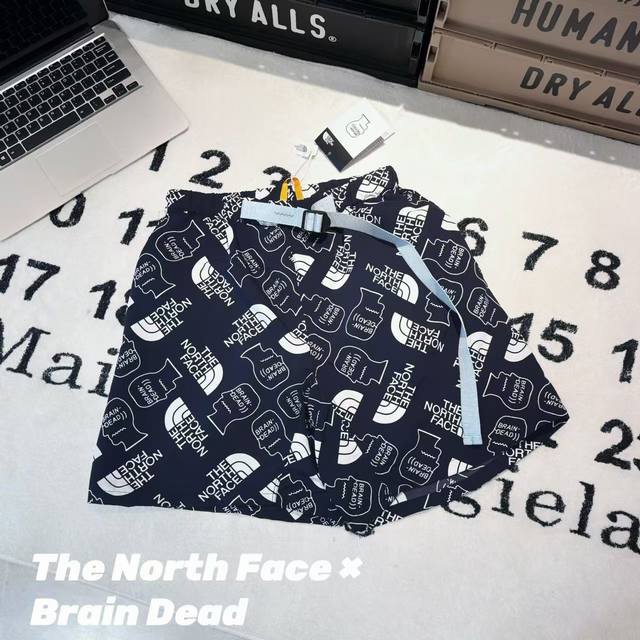 The North Face × Brain Dead 北面脑死亡联名 77 Baggy Climber Short 印花宽松休闲短裤 --面料：采用原版一比一