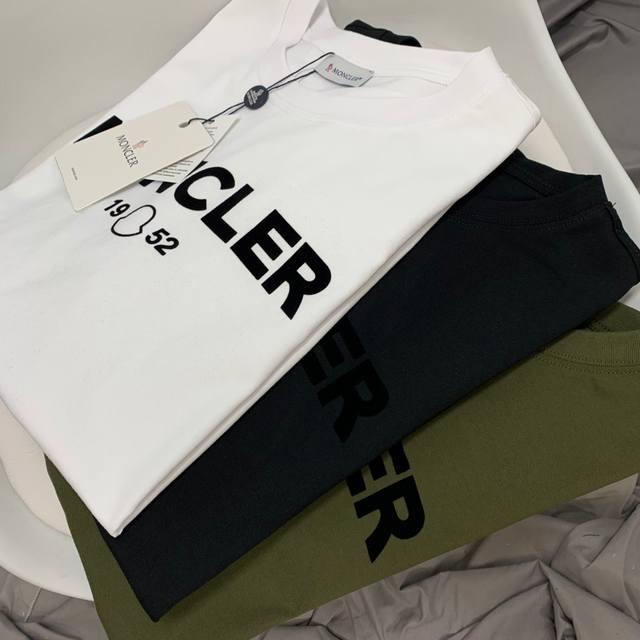 Moncler 蒙口 盟可睐男款官网新款棉质经典款短袖 高版本首选胸前时尚大印花 高品质货全棉220克洗水面料 柔软舒适！品质超好！基础款主要就是品质货！经典款