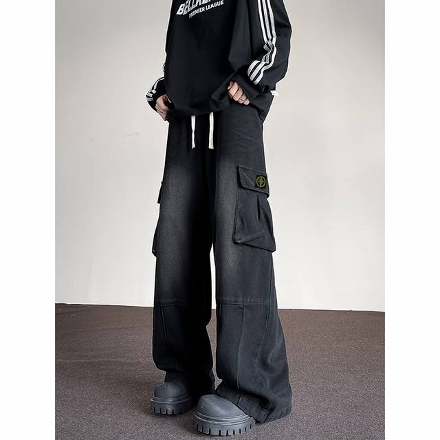 Stone Island 石头岛牛仔裤， 男女同款 海外限量款纯色工装牛仔裤，25Aw石头岛最新款，简约大方日常通勤首选，辨识度更高，宽松廓型 ，男女都可驾驭，