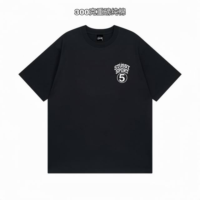 斯图西Stussy Sport5号字母印花短袖百搭T恤短袖情侣款 面料：重磅双纱300G纯棉新疆长绒棉越洗越有质感穿上去不松垮不起球不掉色。 克重：绝对用料实打