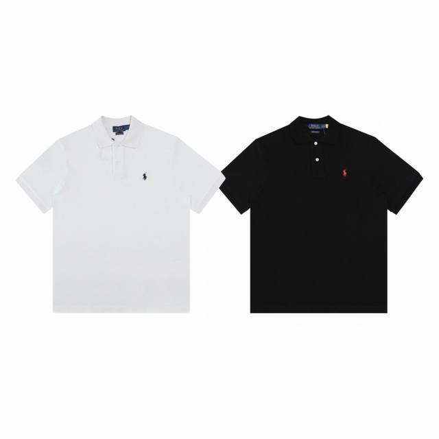 Ralph Lauren polo 拉夫劳伦 经典小马刺绣 Logo 情侣休闲翻领 polo 衫短袖-顶级品质 Color：白色 黑色 Size：S M L X