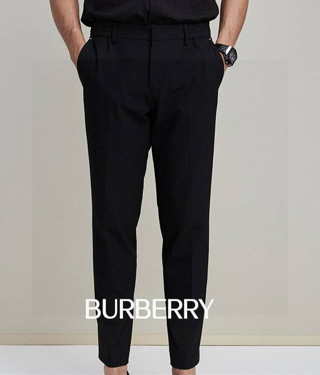 Burberry 巴宝莉战马男士商务休闲裤新款男士休闲西裤， 男士高端商务休闲裤 客供进口臻选100%生态环保棉质面料 非市面各种由涤纶、化纤、尼龙仿制的粗糙劣