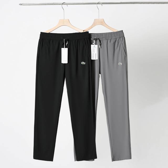 Lacoste 法国鳄鱼天丝直筒全弹力松紧休闲裤 口碑款25年的新款，供线下公司订单！！！ 每年都会出的基础款！！！ 主打轻奢、时尚、舒适，非常的好穿百搭！！！