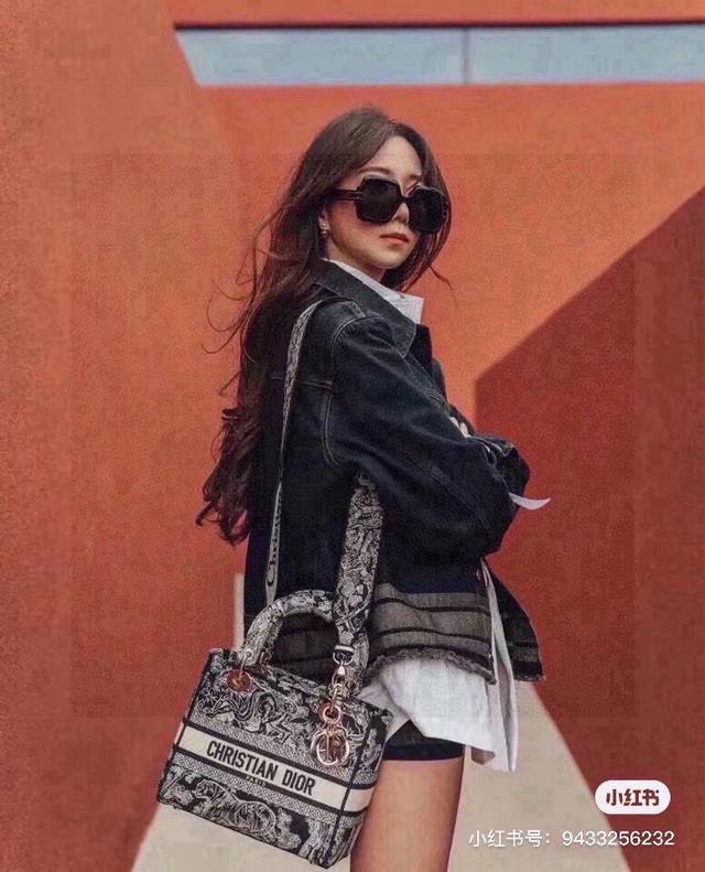 Dior 迪奥戴妃Lady D-Lite老虎刺绣 一眼戴妃已定情，此生无悔入Dior ！ 迪奥戴妃这一季的化妆包颇受时尚界的青睐，看到第一眼就种草了！！造型很硬