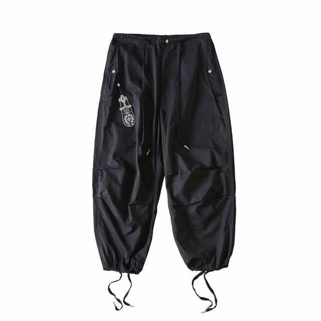 Chrome Hearts 克罗心24Ss 最新款 925银扣伞兵工装阔腿长裤休闲裤 重磅来袭 重金原版购入开发 细节到位 面料采用的是定织定染40支的府绸棉，
