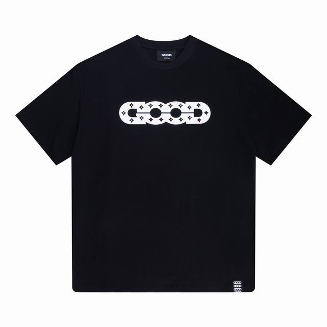 Goodbrand 镂空字母Logo彩色烫钻立体硅胶重磅短袖T恤 三标 包装齐全 均原版还原定制 原包装配货 310克纯棉面料 所有面料均已提前做过缩水 品质第
