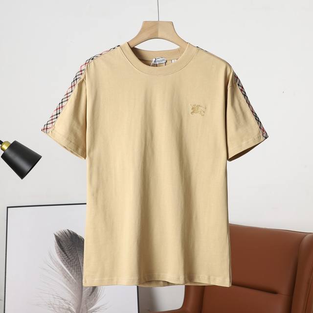 顶级复刻版本 Burberry 巴宝莉 25Ss早春新款 织带战马短袖 轻奢主义 男女日常通勤穿搭必备单品 正确版本 欢迎对比 详细特征 320克100% 纯棉
