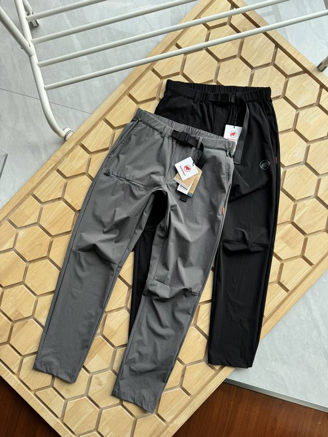 Mammut猛犸象Aegility男士户外防泼水弹力舒适松紧腰带徒步休闲裤 犸象男士夏季防透气强韧耐磨四向弹力立体剪裁长裤，裤身所有辅料全部开模定制，高端品质，