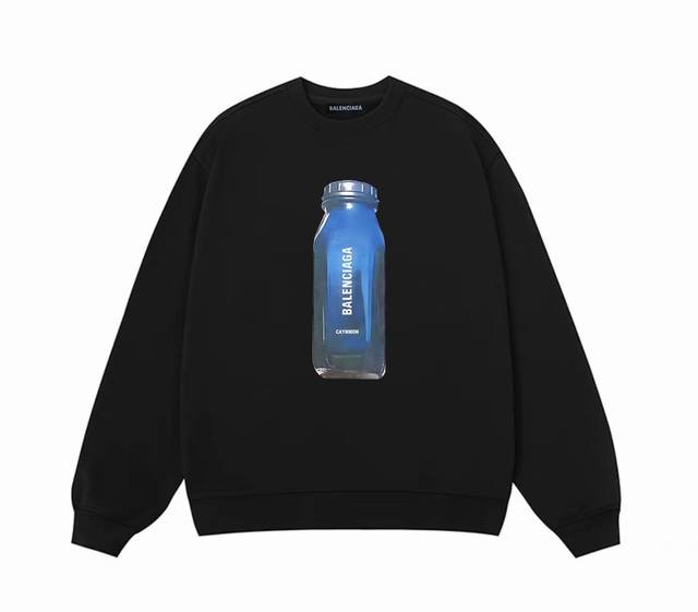 Balenciaga巴黎世家新款水瓶春季圆领卫衣 原版面料高版本高品质 网红明星同款 优选新疆长绒棉纯棉面料 pu直喷印花Logo工艺 定制定染 手感非常舒服