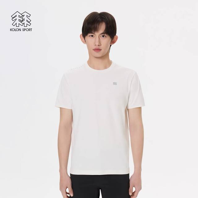 Kolon Sport可隆专柜新款 男女同款Seco圆领短袖速干T恤 运动休闲户外吸湿T恤短袖，夏Upf90+防晒抗菌上衣.Kl后字母圆领体恤这款T恤主打功能性