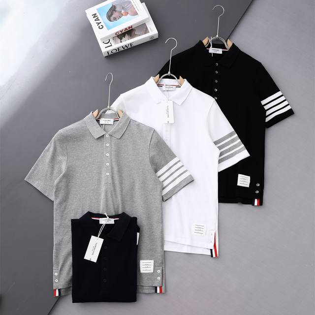 原单贸易正品 Thom Browne 汤姆布朗色织经典四条杠polo衫， 官网款，款号Bln8236，Tb经典之作，成功人士标配，低调奢华有内涵，客供官方定制面