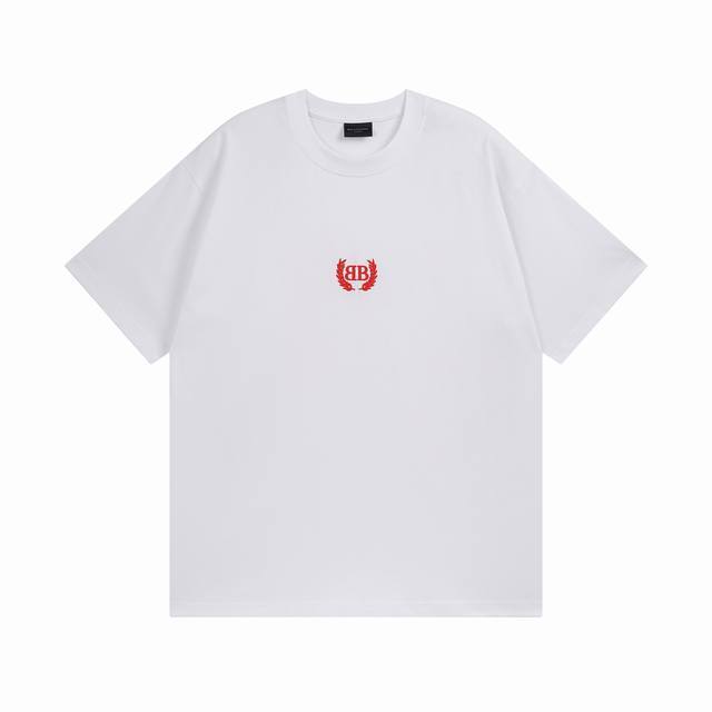 Balenciaga 巴黎世家2025 Ss 前面麦刺绣洗水短袖T恤 本市场No.1的质量 真正天花板品质 全部原版开发注意细节图 避免被盗图商家混发 正确26