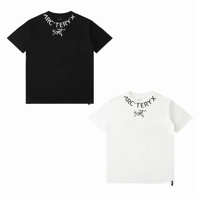 压胶版本 Arc'teryx 始祖鸟夏季新款圆领字母硅胶短袖T恤 官网同步 男女同款 小红书热门爆款 各大网红博主纷纷上身 强烈推荐 面料：32S双纱300克面