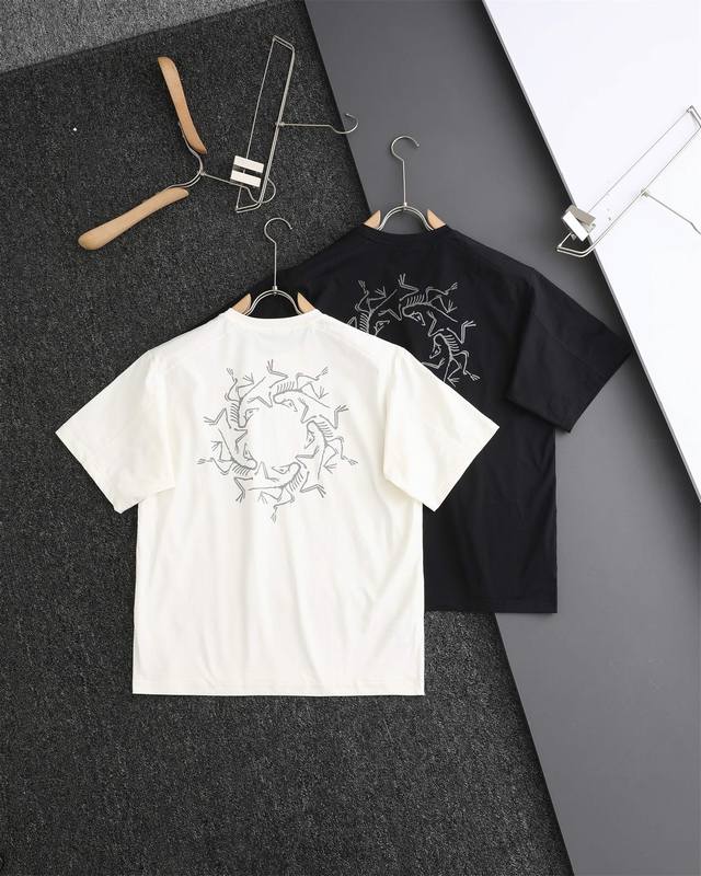 原版复刻 开模定做 Arc'teryx 始祖鸟 夏季 System_A系列 Dro p10 Asossolarium 品牌万花筒 3M 反光印花休闲短袖T恤 面