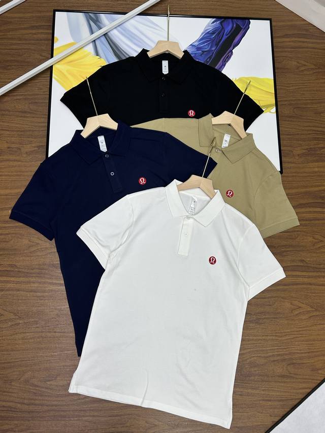 露露刺绣标 男女情侣同款polo衫 新款Lululemon 露露男士polo短袖上衣百搭神器 露露夏季男士运动户外利器，都是百搭的颜色，性价比太丸美了，采用19