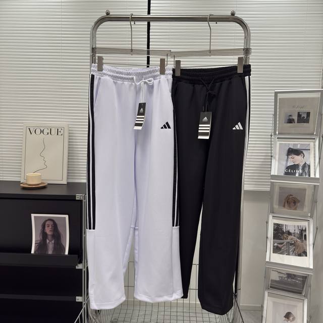 新款上新 独家原版品质绝不是市面上渣渣货 随意对比 随意验证 Adidas阿迪达斯25Ss运动休闲针织宽松长裤 刺绣Logo 男子针织长裤是当季的日常穿搭佳选