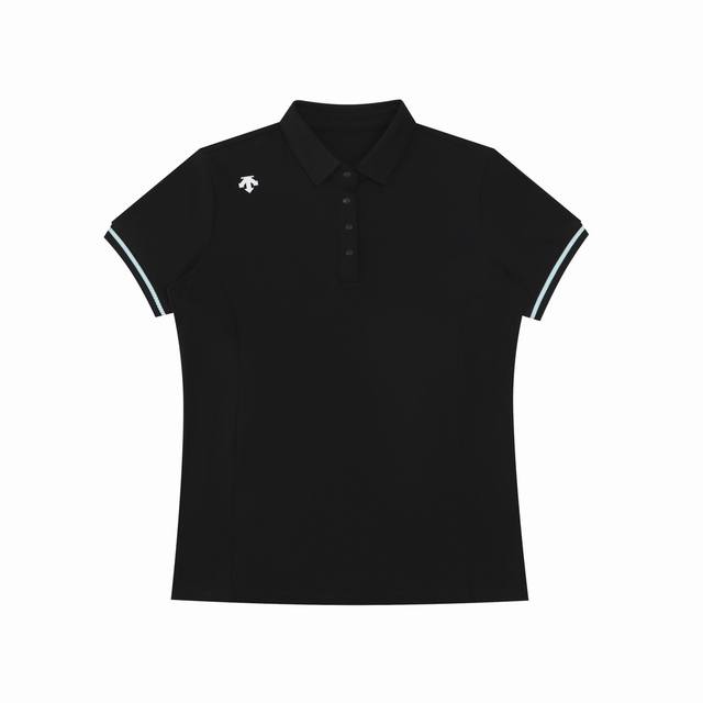2025Descentegolf迪桑特高尔夫Field系列女士短袖polo衫 春夏新品 这是一款修身防晒短袖polo衫，使用经典确诊针纺梭面料制成的短袖polo