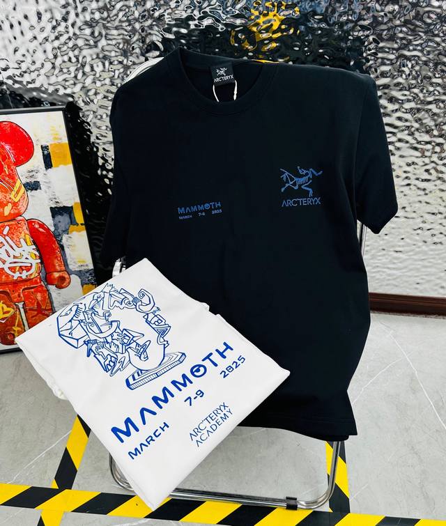 鸟 Arc‘Teryx 始祖鸟25夏季新款印花休闲宽松情侣款 短袖T恤D1019 细节:版本一比一复刻，吊牌 领标 水洗。 面料：采用40织双纱320克面料，原