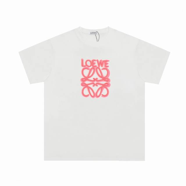 we26# 顶级代工品质 Loewe 罗意威25Ss 经典刺绣T恤短袖 不需要所谓烂大街的华丽文案 主打品质 面料经过2次高温缩水固色 不变形不缩水不起球 -正