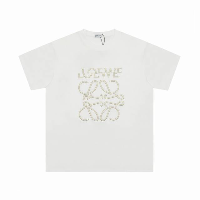 we11# 顶级代工品质 Loewe 罗意威25Ss 经典T恤短袖 不需要所谓烂大街的华丽文案 主打品质 面料经过2次高温缩水固色 不变形不缩水不起球 -正确O
