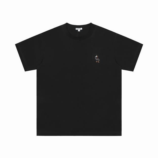we02# 顶级代工品质 Loewe 罗意威25Ss 鸡刺绣Logo短袖T恤 不需要所谓烂大街的华丽文案 主打品质 面料经过2次高温缩水固色 不变形不缩水不起球