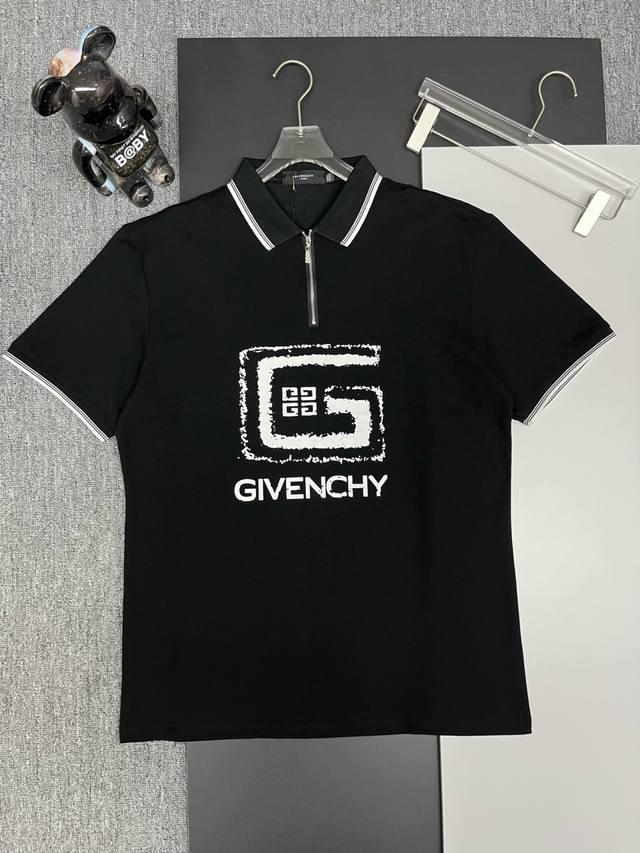 Givenchy 纪梵希 拉链新款polo衫 原版面料 原版订制辅料 官方同款 采用210克丝光珠地棉，定制 同缸染面料 手感非常舒服爽滑 版型挺阔有型 一线品