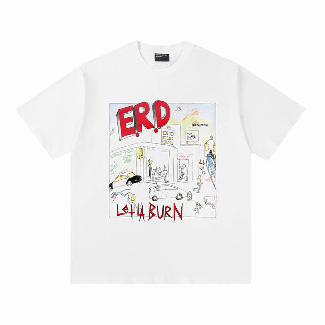 Ert08 复古美式短袖T 颜色：黑色 码数:S-Xl