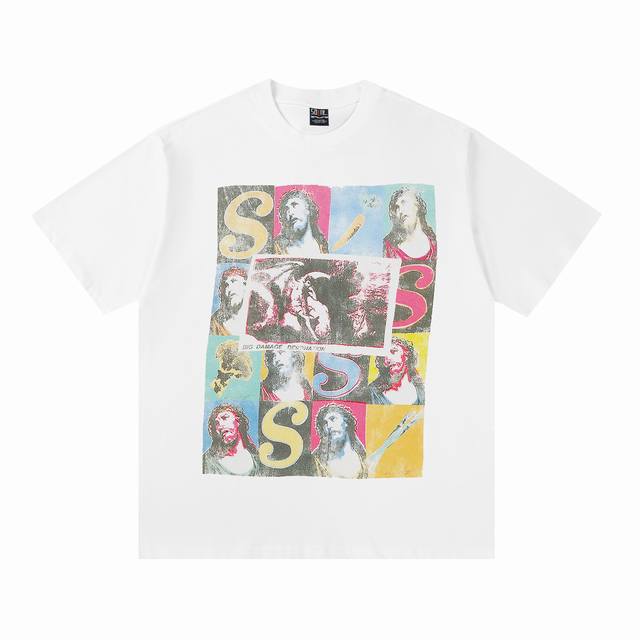 Sa12 复古美式短袖T 颜色：图片色 码数:S-Xl