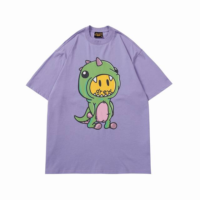 815Drew恐龙印花圆领短袖T 码数：S-Xl 颜色： 香芋紫
