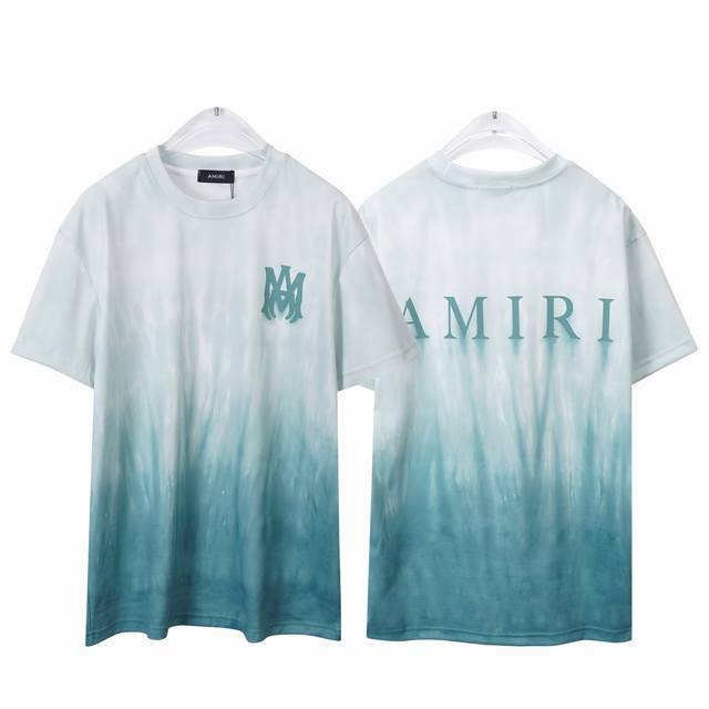 028# Amiri 新款短袖T恤，采用230克双纱满匹数码印花 尺码: M L Xl 2Xl 3Xl