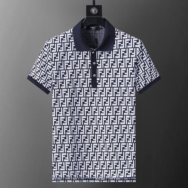 新款翻领polo衫T恤，经典提花面料， 官网同步 藏青色 M-3Xl