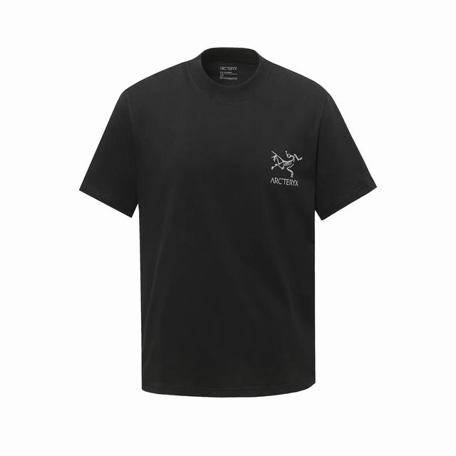 9051# Arc'teryx 始祖鸟 小鸟字母Logo 印花双纱纯棉短袖 - 270G双纱纯棉顶级面料 手感柔软 百分百纯棉独家出货 定染硫化黑无尘处理面料