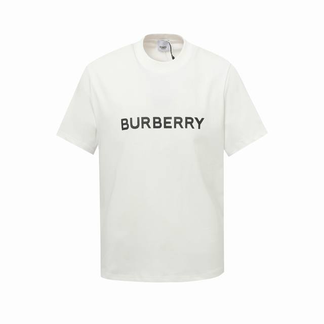 9042# 高端定制，独家最高品质版本Burb*家印花字母Logo圆领短袖T恤，采用独家定制270G原版1:1双股双纱纯棉面料，定织定染同缸无色差罗纹，定制1: