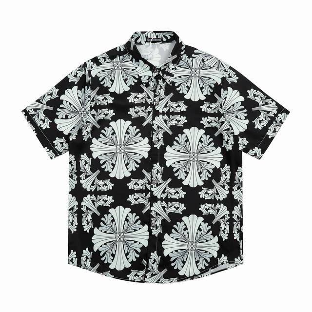 ke286 Chrome Hearts Ch 克罗心速干十字架沙滩短袖衬衫 正确配置 市场最高版本 2025克罗心正品包装 原版开模 定制五金 辅料 实物超有质