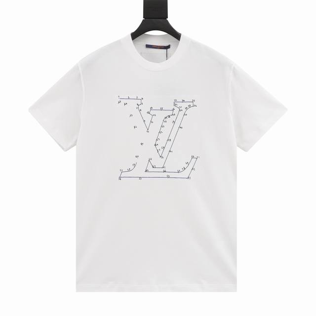款号Y367 Louis Vuitton 路易威登 Lv 24Ss 星宿数字连线短袖 客供Alumo平纹棉绉布,，纤维面料精细裁制而成，平整紧致且手感质感都属于
