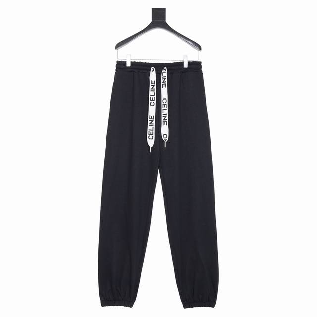 款号Y469 Celine 赛琳 织带字母Logo运动休闲裤 炸街神器 Ootd穿搭神奇 颜色非常正，非常抢眼！客供针织棉布料子 贴皮肤清爽透气，属于四季装的休