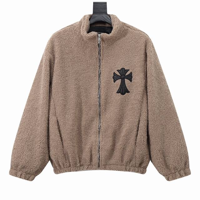 款号Y612 Chromehearts 克罗心 刺绣字母羊羔毛拼接棒球服外套 渠道精品 潮男潮女Zui爱的棒球服夹克，市场各级版本都有 细节你们一定要对比 ，最