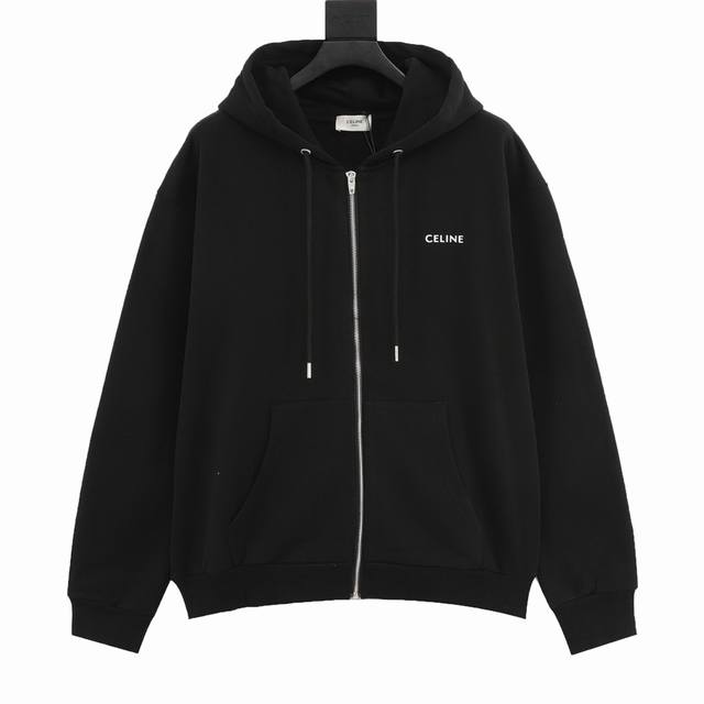 款号Y806 Celine 赛琳 基础字母拉链连帽卫衣 与巴黎世家风格不同的是Ce这个品牌的面料不会追求克重和厚度，这款是23春夏的外套所以面料克重会比较低，上