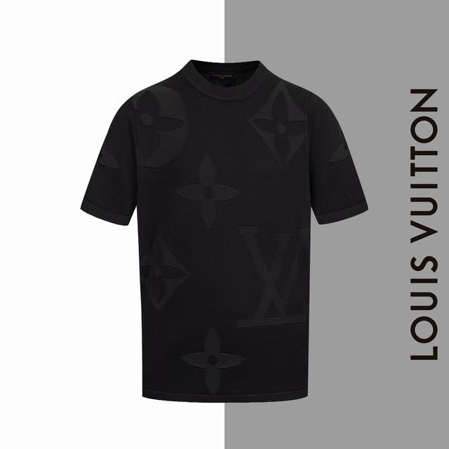款号#Z16 Lv限定新款满印老花圆领针织短袖 Louisvuitton 官网一致款式 面料：仿羊毛精品纯棉针织 同缸同色织染螺纹 颜色一致 工艺：进口机器白墨