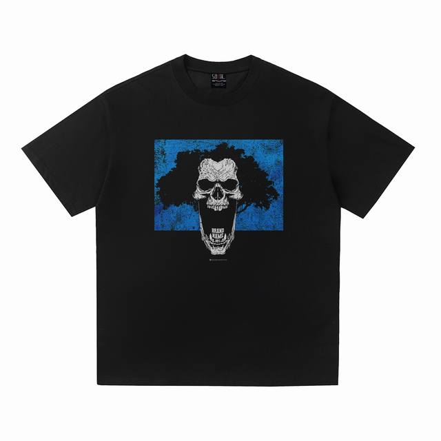 Vt252 复古美式短袖T 颜色：黑色 码数:S-Xl