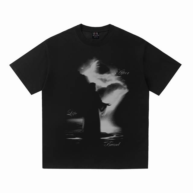 Vt2550 复古美式短袖T 颜色：黑色 码数:S-Xl