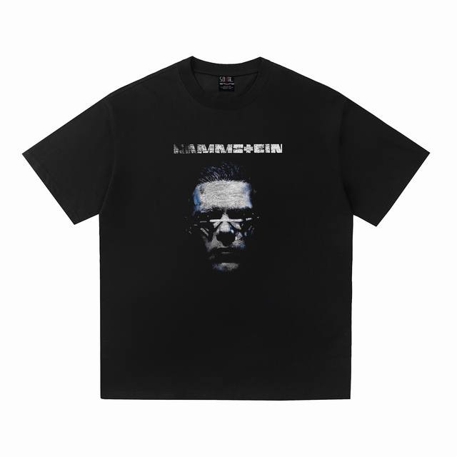 Vt2518 复古美式短袖T 颜色：黑色 码数:S-Xl